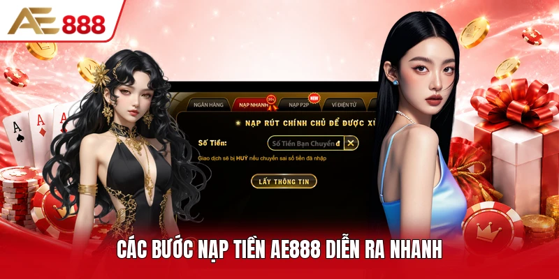 Các bước nạp tiền AE888 diễn ra nhanh Các bước nạp tiền AE888 diễn ra nhanh